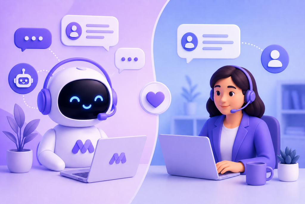 ai chatbot vs human support